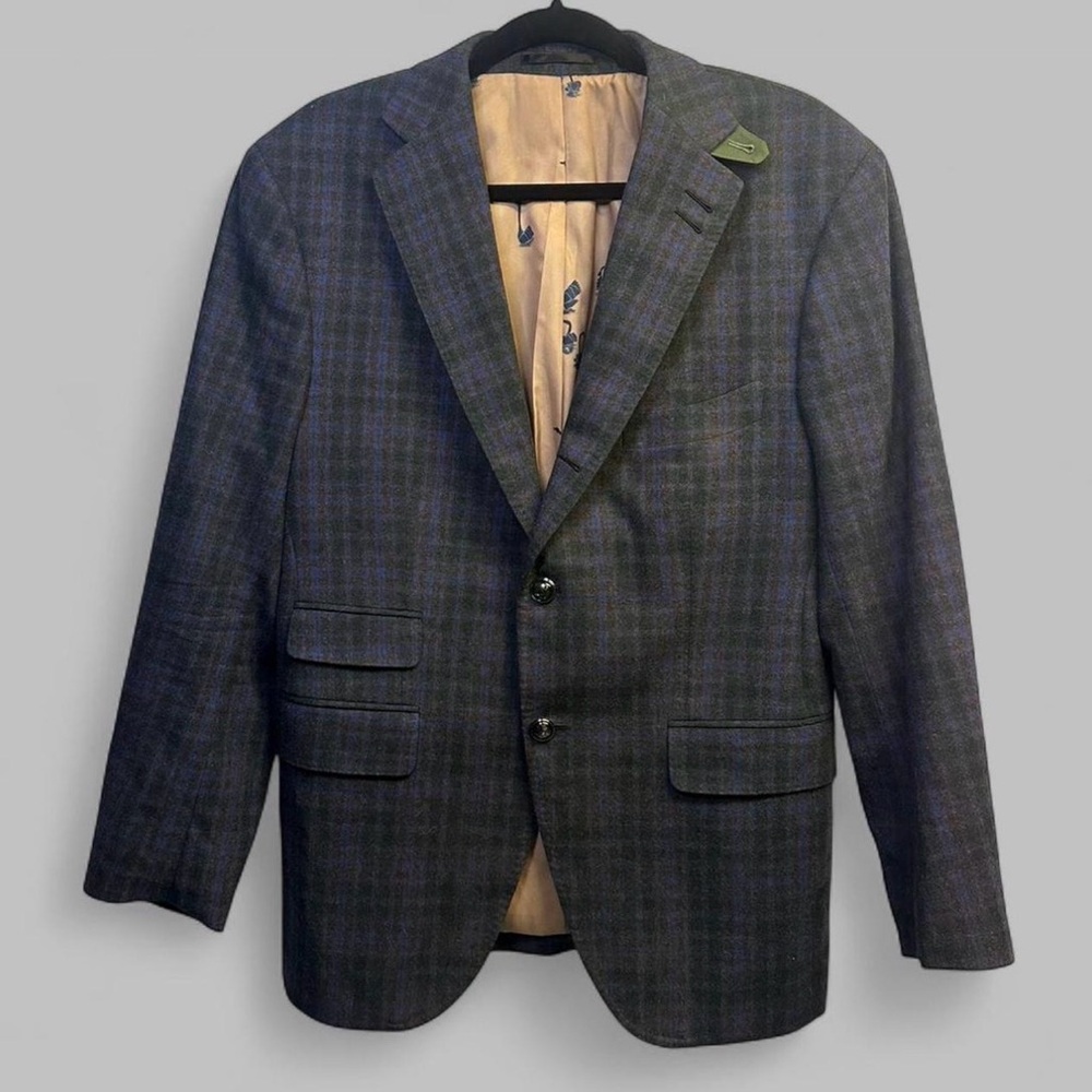 🇮🇹 BESPOKE Ariston Italian Wool Plaid Blazer